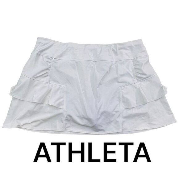 Athleta Women's Wherever Ruffled Layered Active Golf Tennis Skirt Skort XXL - Picture 1 of 6